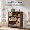 imageBest Choice Products 9Cube Storage Organizer 11in Shelf Opening Bookcase Display Shelf Customizable w 3 Removable Back Panels  GreigeWalnut