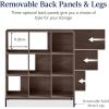 imageBest Choice Products 9Cube Storage Organizer 11in Shelf Opening Bookcase Display Shelf Customizable w 3 Removable Back Panels  GreigeWalnut