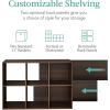 imageBest Choice Products 9Cube Storage Organizer 11in Shelf Opening Bookcase Display Shelf Customizable w 3 Removable Back Panels  GreigeWalnut