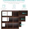 imageBest Choice Products 9Cube Storage Organizer 11in Shelf Opening Bookcase Display Shelf Customizable w 3 Removable Back Panels  GreigeWalnut