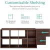 imageBest Choice Products 9Cube Storage Organizer 11in Shelf Opening Bookcase Display Shelf Customizable w 3 Removable Back Panels  GreigeWalnut