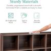 imageBest Choice Products 9Cube Storage Organizer 11in Shelf Opening Bookcase Display Shelf Customizable w 3 Removable Back Panels  GreigeWalnut