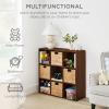 imageBest Choice Products 9Cube Storage Organizer 11in Shelf Opening Bookcase Display Shelf Customizable w 3 Removable Back Panels  GreigeWalnut