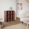 imageBest Choice Products 9Cube Storage Organizer 11in Shelf Opening Bookcase Display Shelf Customizable w 3 Removable Back Panels  GreigeWalnut