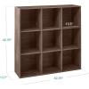 imageBest Choice Products 9Cube Storage Organizer 11in Shelf Opening Bookcase Display Shelf Customizable w 3 Removable Back Panels  GreigeWalnut