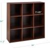 imageBest Choice Products 9Cube Storage Organizer 11in Shelf Opening Bookcase Display Shelf Customizable w 3 Removable Back Panels  GreigeWalnut