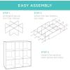 imageBest Choice Products 9Cube Storage Organizer 11in Shelf Opening Bookcase Display Shelf Customizable w 3 Removable Back Panels  GreigeWhite