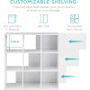 imageBest Choice Products 9Cube Storage Organizer 11in Shelf Opening Bookcase Display Shelf Customizable w 3 Removable Back Panels  GreigeWhite