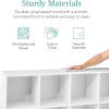 imageBest Choice Products 9Cube Storage Organizer 11in Shelf Opening Bookcase Display Shelf Customizable w 3 Removable Back Panels  GreigeWhite