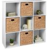 imageBest Choice Products 9Cube Storage Organizer 11in Shelf Opening Bookcase Display Shelf Customizable w 3 Removable Back Panels  GreigeWhite