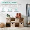 imageBest Choice Products 9Cube Storage Organizer 11in Shelf Opening Bookcase Display Shelf Customizable w 3 Removable Back Panels  GreigeWhite