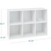 imageBest Choice Products 9Cube Storage Organizer 11in Shelf Opening Bookcase Display Shelf Customizable w 3 Removable Back Panels  GreigeWhite
