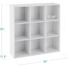 imageBest Choice Products 9Cube Storage Organizer 11in Shelf Opening Bookcase Display Shelf Customizable w 3 Removable Back Panels  GreigeWhite