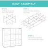 imageBest Choice Products 9Cube Storage Organizer 11in Shelf Opening Bookcase Display Shelf Customizable w 3 Removable Back Panels  GreigeWhite