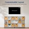 imageBest Choice Products 9Cube Storage Organizer 11in Shelf Opening Bookcase Display Shelf Customizable w 3 Removable Back Panels  GreigeWhite