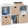 imageBest Choice Products 9Cube Storage Organizer 11in Shelf Opening Bookcase Display Shelf Customizable w 3 Removable Back Panels  GreigeWhite