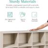 imageBest Choice Products 9Cube Storage Organizer 11in Shelf Opening Bookcase Display Shelf Customizable w 3 Removable Back Panels  GreigeWhitewash