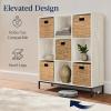 imageBest Choice Products 9Cube Storage Organizer 11in Shelf Opening Bookcase Display Shelf Customizable w 3 Removable Back Panels  GreigeWhitewash