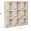 imageBest Choice Products 9Cube Storage Organizer 11in Shelf Opening Bookcase Display Shelf Customizable w 3 Removable Back Panels  GreigeWhitewash