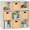 imageBest Choice Products 9Cube Storage Organizer 11in Shelf Opening Bookcase Display Shelf Customizable w 3 Removable Back Panels  GreigeWhitewash