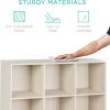 imageBest Choice Products 9Cube Storage Organizer 11in Shelf Opening Bookcase Display Shelf Customizable w 3 Removable Back Panels  GreigeWhitewash