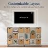 imageBest Choice Products 9Cube Storage Organizer 11in Shelf Opening Bookcase Display Shelf Customizable w 3 Removable Back Panels  GreigeWhitewash