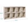 imageBest Choice Products 9Cube Storage Organizer 11in Shelf Opening Bookcase Display Shelf Customizable w 3 Removable Back Panels  GreigeWhitewash