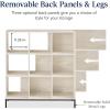 imageBest Choice Products 9Cube Storage Organizer 11in Shelf Opening Bookcase Display Shelf Customizable w 3 Removable Back Panels  GreigeWhitewash