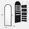 imageBest Choice Products Arch Mirror Jewelry Cabinet Jewelry Storage Organizer Armoire Lockable Wall or Door Mountable FullLength Mirror  BlackBlack
