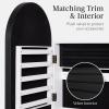 imageBest Choice Products Arch Mirror Jewelry Cabinet Jewelry Storage Organizer Armoire Lockable Wall or Door Mountable FullLength Mirror  BlackBlack