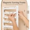 imageBest Choice Products Arch Mirror Jewelry Cabinet Jewelry Storage Organizer Armoire Lockable Wall or Door Mountable FullLength Mirror  BlackGold