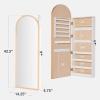 imageBest Choice Products Arch Mirror Jewelry Cabinet Jewelry Storage Organizer Armoire Lockable Wall or Door Mountable FullLength Mirror  BlackGold