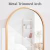 imageBest Choice Products Arch Mirror Jewelry Cabinet Jewelry Storage Organizer Armoire Lockable Wall or Door Mountable FullLength Mirror  BlackGold