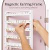 imageBest Choice Products Arch Mirror Jewelry Cabinet Jewelry Storage Organizer Armoire Lockable Wall or Door Mountable FullLength Mirror  BlackRose Gold