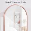 imageBest Choice Products Arch Mirror Jewelry Cabinet Jewelry Storage Organizer Armoire Lockable Wall or Door Mountable FullLength Mirror  BlackRose Gold