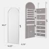 imageBest Choice Products Arch Mirror Jewelry Cabinet Jewelry Storage Organizer Armoire Lockable Wall or Door Mountable FullLength Mirror  BlackSilver