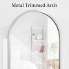 imageBest Choice Products Arch Mirror Jewelry Cabinet Jewelry Storage Organizer Armoire Lockable Wall or Door Mountable FullLength Mirror  BlackSilver