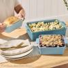 imageBest Choice Products Bakeware Set Baking Dish Set 3Piece Nonstick ToxinFree Ceramic Serving Dishes Casserole Bread Loaf Square Pan SpaceSaving Nesting Design  Vanilla ButtercreamMushroom Beige