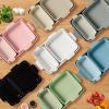 imageBest Choice Products Bakeware Set Baking Dish Set 3Piece Nonstick ToxinFree Ceramic Serving Dishes Casserole Bread Loaf Square Pan SpaceSaving Nesting Design  Vanilla ButtercreamMushroom Beige