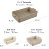 imageBest Choice Products Bakeware Set Baking Dish Set 3Piece Nonstick ToxinFree Ceramic Serving Dishes Casserole Bread Loaf Square Pan SpaceSaving Nesting Design  Vanilla ButtercreamMushroom Beige