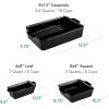 imageBest Choice Products Bakeware Set Baking Dish Set 3Piece Nonstick ToxinFree Ceramic Serving Dishes Casserole Bread Loaf Square Pan SpaceSaving Nesting Design  Vanilla ButtercreamBlack Licorice