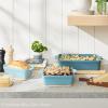 imageBest Choice Products Bakeware Set Baking Dish Set 3Piece Nonstick ToxinFree Ceramic Serving Dishes Casserole Bread Loaf Square Pan SpaceSaving Nesting Design  Vanilla ButtercreamBlack Licorice
