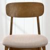 imageBest Choice Products Bar Stool Set of 2 Modern Farmhouse Counter Height Stools wArmless Upholstered Cushioned Seat Wooden Curved Backrest  WalnutCreamWalnutGray