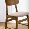 imageBest Choice Products Bar Stool Set of 2 Modern Farmhouse Counter Height Stools wArmless Upholstered Cushioned Seat Wooden Curved Backrest  WalnutCreamWalnutGray
