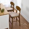 imageBest Choice Products Bar Stool Set of 2 Modern Farmhouse Counter Height Stools wArmless Upholstered Cushioned Seat Wooden Curved Backrest  WalnutCreamWalnutGray