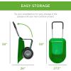 imageBest Choice Products DualWheel Home Utility Yard Wheelbarrow Garden Cart wBuiltin Stand for Lawn Gardening Construction  GrayBright Green