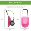 imageBest Choice Products DualWheel Home Utility Yard Wheelbarrow Garden Cart wBuiltin Stand for Lawn Gardening Construction  GrayPink