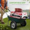 imageBest Choice Products DualWheel Home Utility Yard Wheelbarrow Garden Cart wBuiltin Stand for Lawn Gardening Construction  GraySeafoam