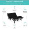 imageBest Choice Products Ergonomic Split King Size Adjustable Bed Frame Electric Base wWireless Remote Control Nightlight Massager 2 USB PortsFull