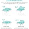 imageBest Choice Products Ergonomic Split King Size Adjustable Bed Frame Electric Base wWireless Remote Control Nightlight Massager 2 USB PortsFull